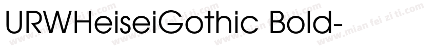 URWHeiseiGothic Bold字体转换